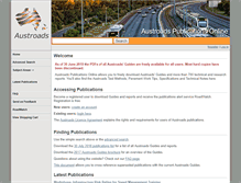 Tablet Screenshot of onlinepublications.austroads.com.au